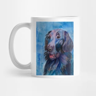 Flatcoated retriever - watercolors Mug